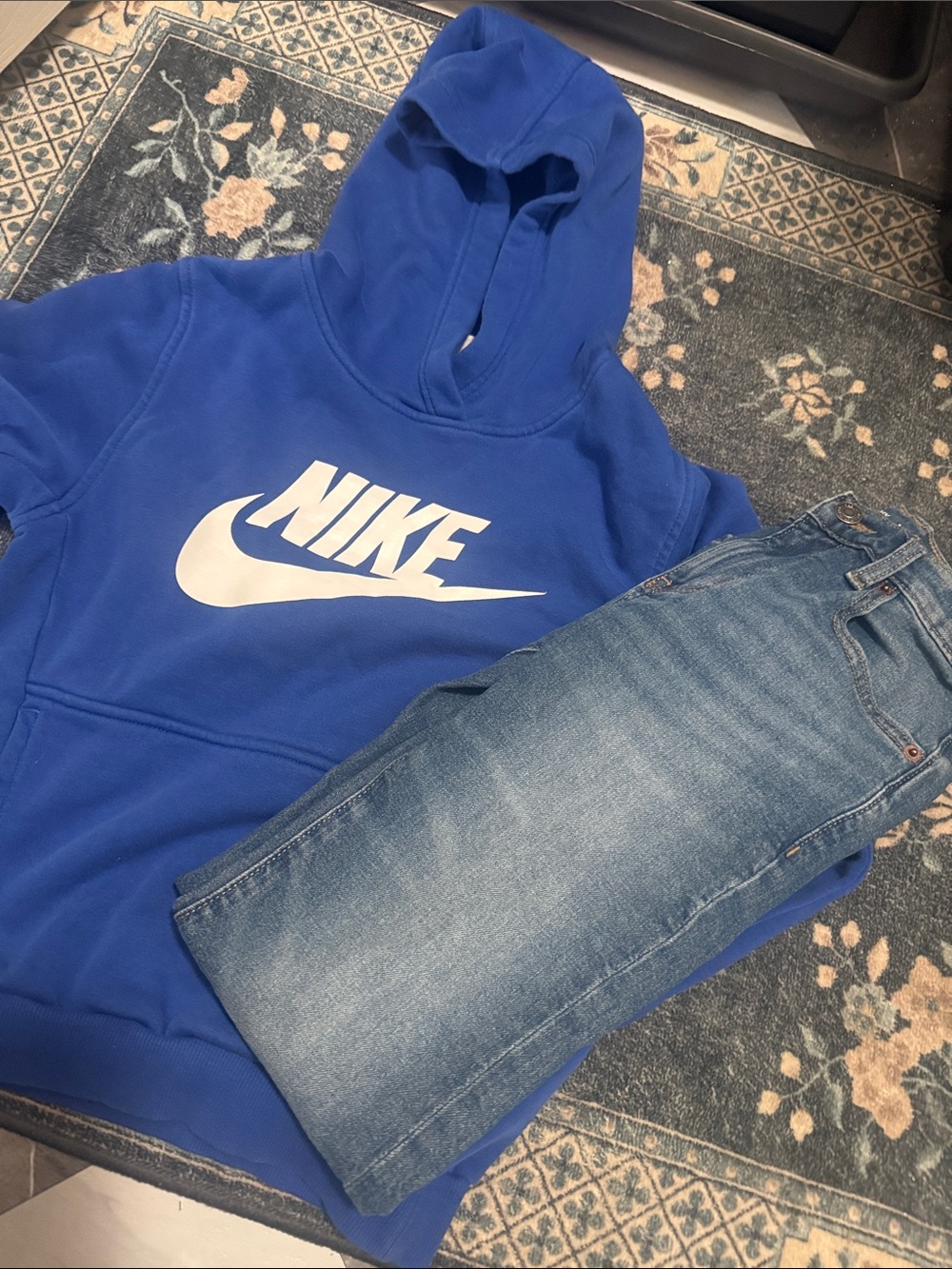 Nike Kids Blue Hoodie and Jeans